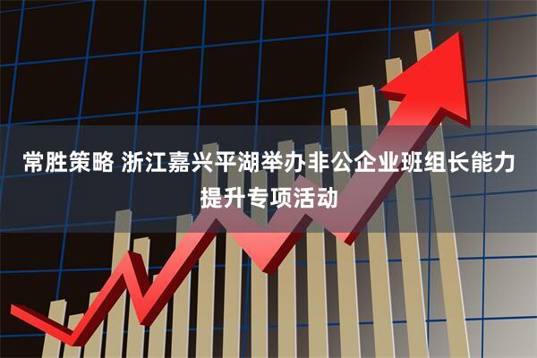 常胜策略 浙江嘉兴平湖举办非公企业班组长能力提升专项活动