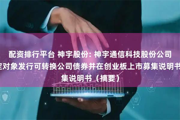 配资排行平台 神宇股份: 神宇通信科技股份公司向不特定对象发行可转换公司债券并在创业板上市募集说明书（摘要）